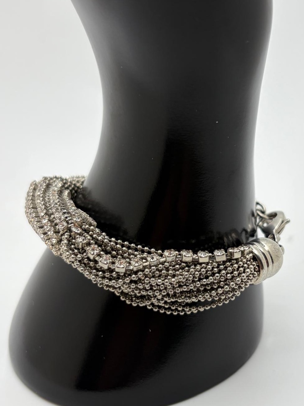 Designers Originals Silver-Tone Multi-Strand Beaded Bracelet